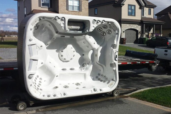Moving Hot Tub on Dolly Easy
