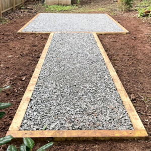 Hot Tub Gravel Base Foundation